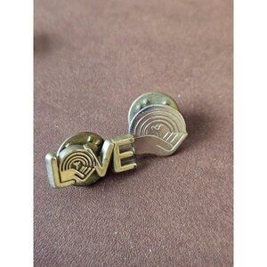 Vintage Love Enamel Pin With Unique Spiral Design Metal Lapel Accessory
